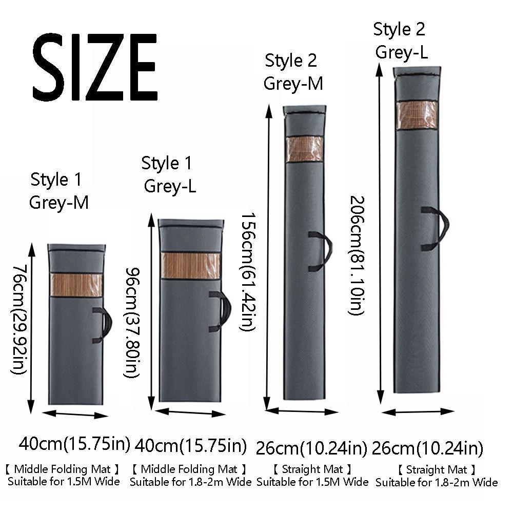 Portable Mat Storage Bag Clear Window Dust-proof Mat Folding Dust Cover Thickened Double Zipper Foldable Storage Container