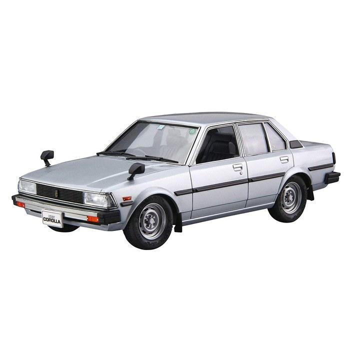 AOSHIMA 1/24 Серия моделей автомобилей №71 Toyota E71/70 Corolla Седан GT/DX 1979 Пластиковая модель Серебристый 10 x 21 x 6 см