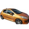 Дефлекторы окон Peugeot 207, 4 шт., Тонированный акрил, Защита от ветра