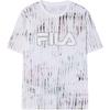 Fila Трикотажная футболка с принтом логотипа, с круглым вырезом, модная, повседневная, удобная, с коротким рукавом, мужские топы F11M418109F-ZA