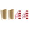 2 Rolls Decorative Mesh Ribbon Metallic Foil Mesh Rolls Christmas Mesh Ribbon for Christmas Tree Garland Craft Decorations