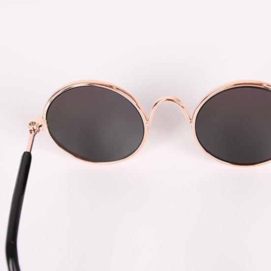 Солнцезащитные очки для питомцев, ожерелье для собаки, регулируемая золотая цепочка, солнцезащитные очки с защитой от УФ-лучей, аксессуары для наряжания для маленьких и средних собак, кошек, реквизит для фото