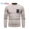 Мужской свитер с воротником-стойкой из 9 цветов, базовый повседневный трикотажный свитер с длинным рукавом