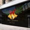 Рождественские Украшения Статические Стеклянные Двери Витрины Магазинов Колокольчики Украшения для Окон Наклейки