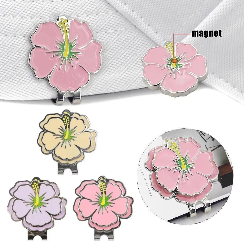 Flower Shaped Golf Ball Mark Magnetic Golf Hat Marker Sports Cap Golf Cap Clip Women Girls