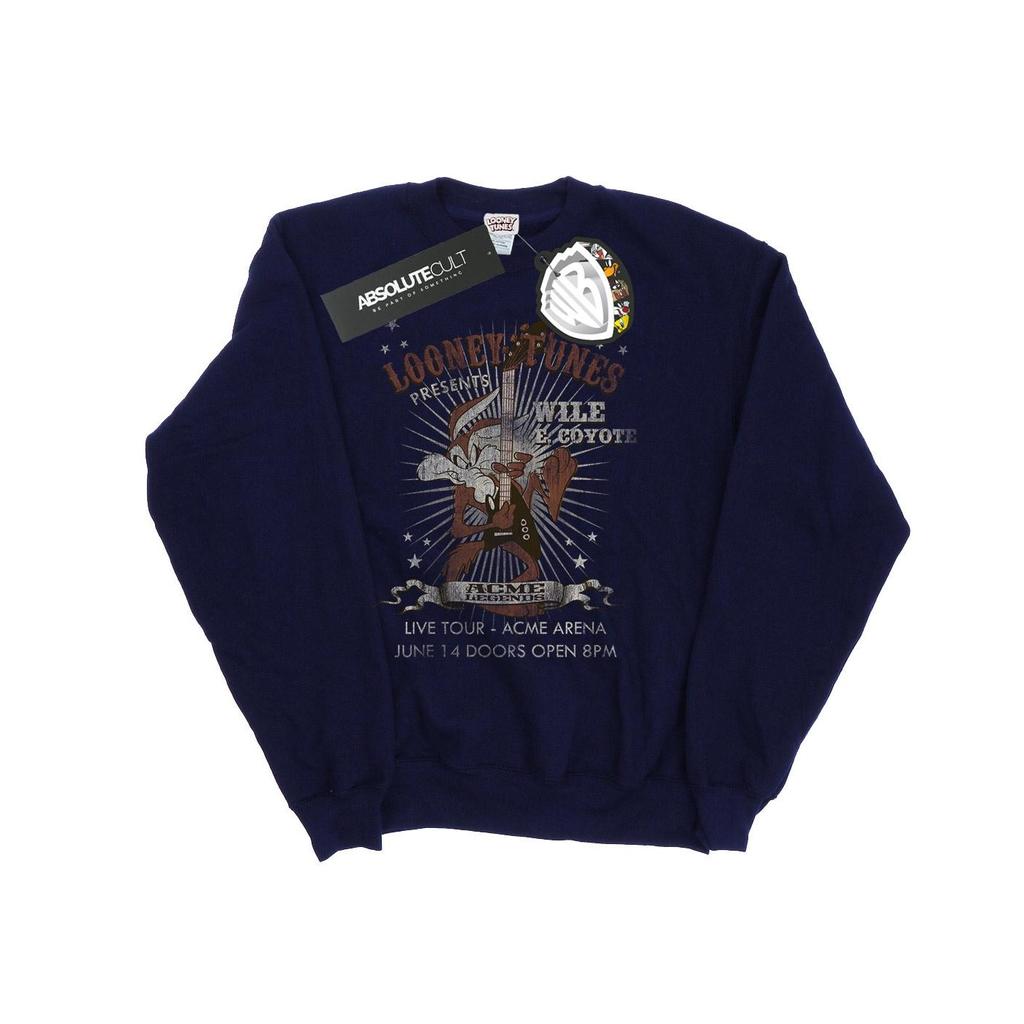 Looney Tunes Mens Wile E Coyote Guitar Sweatshirt