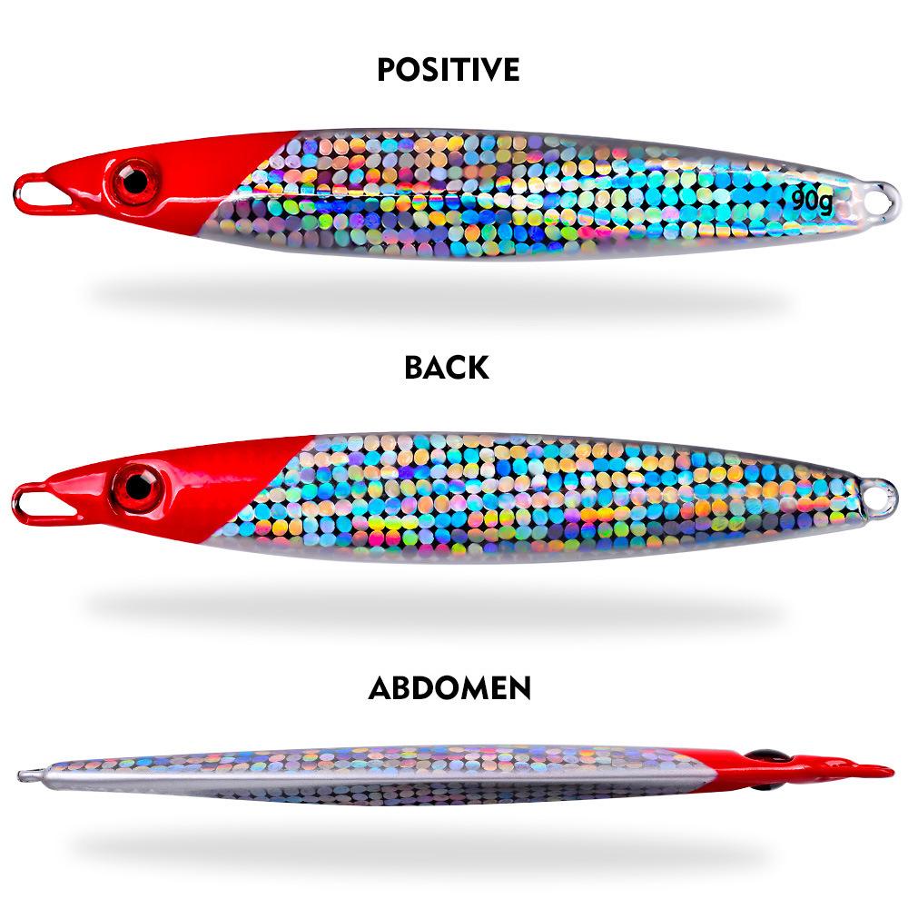 Приманка из железной пластины, ловля с морской рыбацкой лодки, глубоководная бионическая рыба, приманка Luya, 70 г, 90 г, ложная приманка Luya, быстрое падение, большая железная пластина, свинцовая рыба