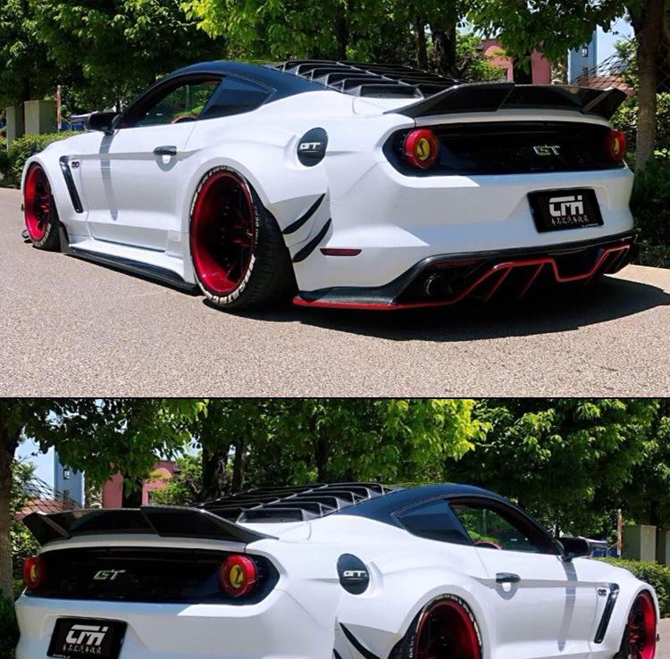 Carbon Fiber Spoiler Body Kit for 15-23 Ford Mustang: Modified Pressure Tail Wing for Three Generations