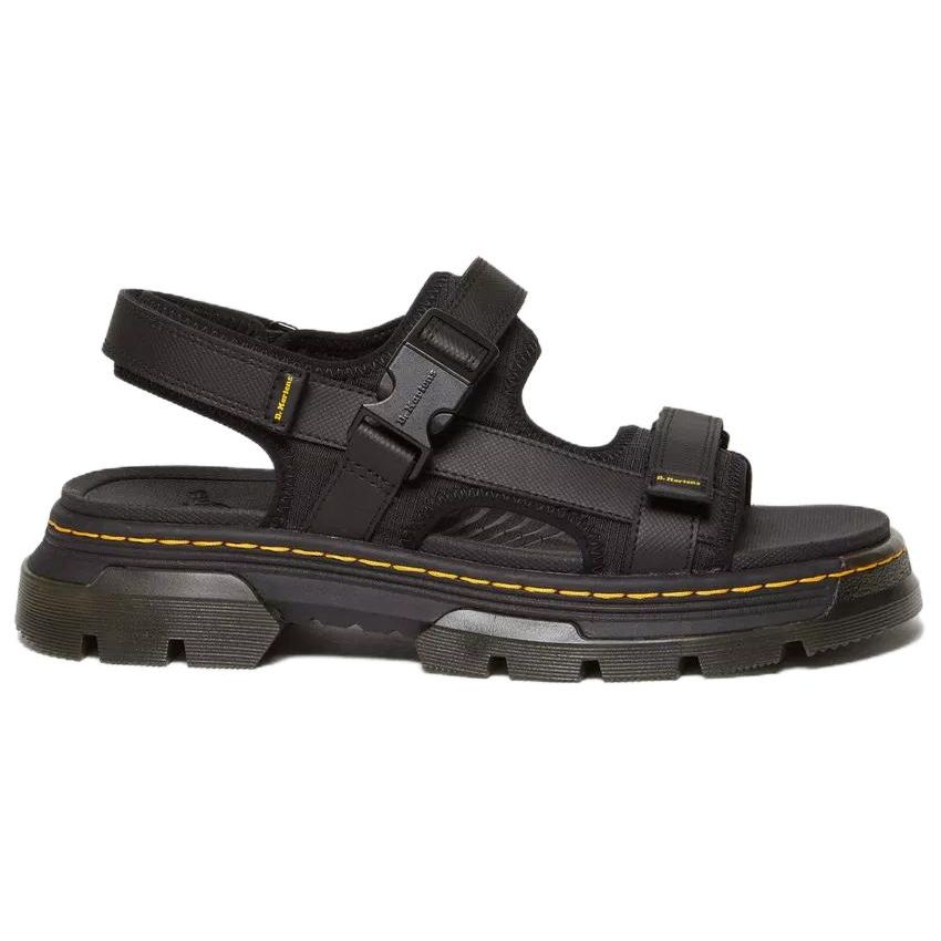 Dr. Martens Fabric Minimalist Comfortable Versatile Beach Sandals Unisex Sandals Black 31560001