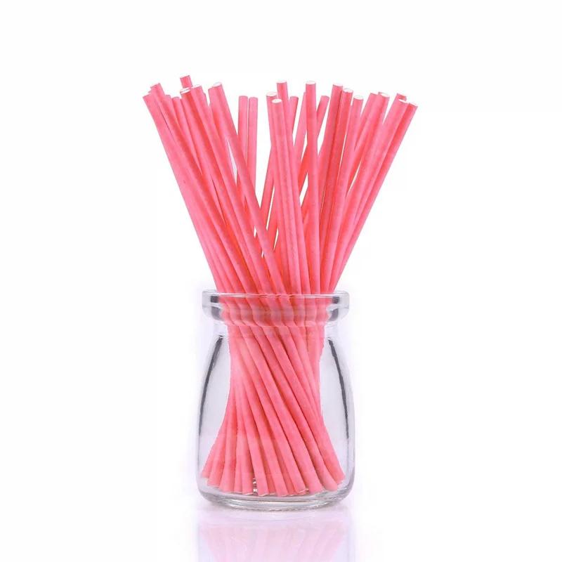 100 шт. бумажных палочек для леденцов на палочке для кейк-попсов Candy Popcake Stick 6 дюймов на 5/32 дюйма 150*3,5 мм