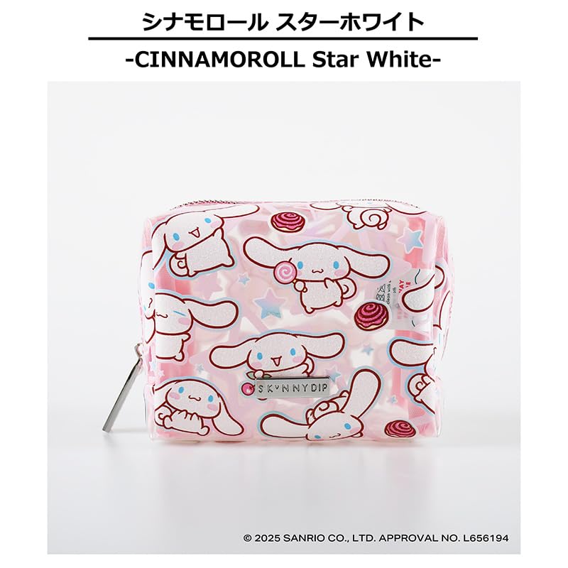 SKINNYDIP Cinnamoroll Star Sanrio Makeup Accessory 8525PCCS Pouch, White, Characters, Pouch, Case,