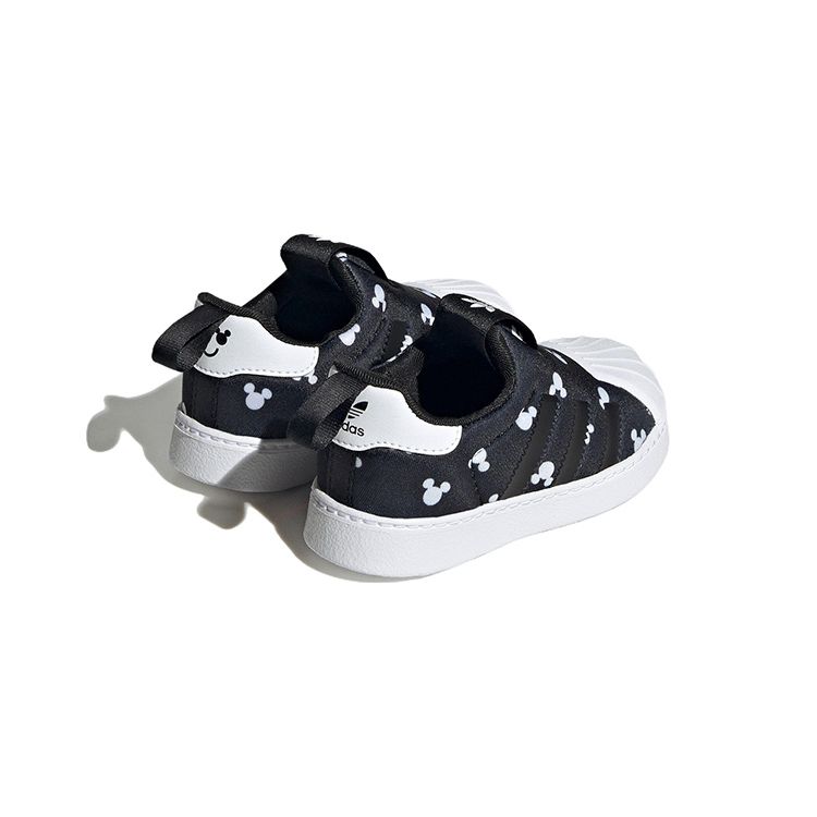 Adidas Disney X  Originals Superstar 360 Casual Low-Top Walking Shoes Baby Sneaker Black White HQ4079