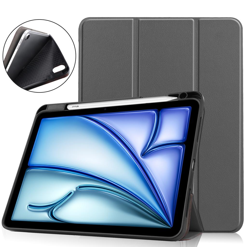For iPad Air 11 (2025)/(2024) Case Tri-Fold Stand Protective Tablet Cover with Pen Slot