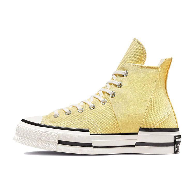 Converse Chuck 70 Plus Chuck Taylor All Star Plus Модные деконструированные высокие кеды из канваса Унисекс Кроссовки Светло-желтый A00740C