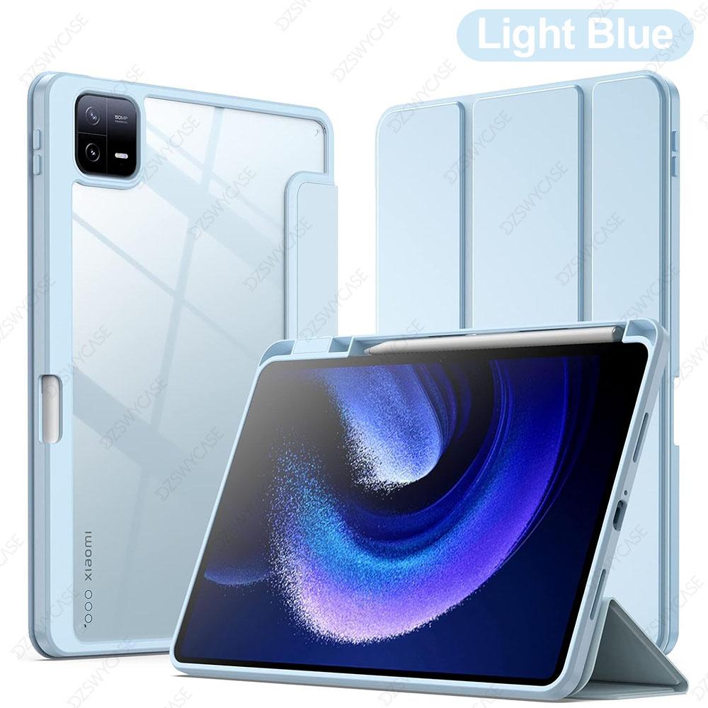 Чехол для Mi Pad 6/Mi Pad 6 Pro (11-дюймовый, Модель) с держателем для ручки, задней подставкой, противоударный чехол для планшета, автопробуждение/сон