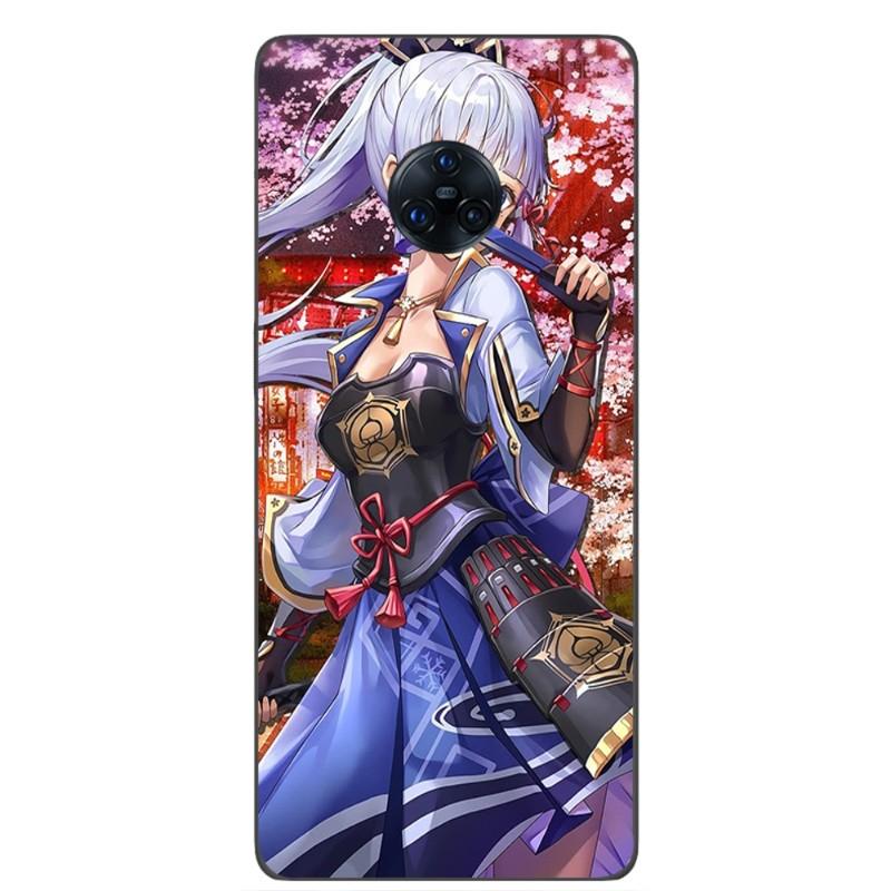 Чехол для телефона Kamisato Ayaka Genshin Impact для VIVO Y95 Y93 Y31 Y20 V19 V17 V15 Pro X60 NEX, мягкий черный чехол для телефона