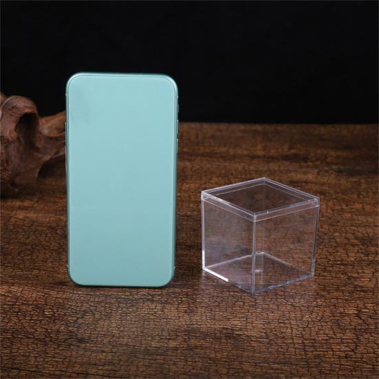 4 шт. прочная коробка для конфет многократного использования PS прозрачный куб компактный портативный чехол-органайзер с крышкой для свадьбы