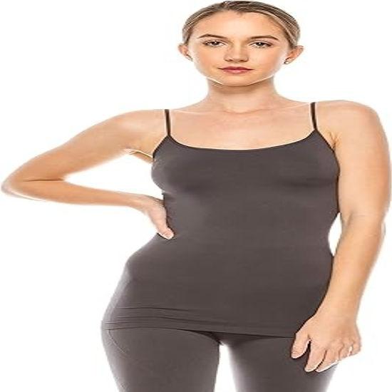 Kurve Women’s Seamless Camisole Tank Top – Stretch Spaghetti Strap Cami with UV Protective Fabric,