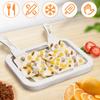 Ice Cream Maker Plate Fried Yogurt Machine Pan Household Cold Sweet Frozen Yogurt Fried Ice Tray DIY Mini Ice Tray with Scraper