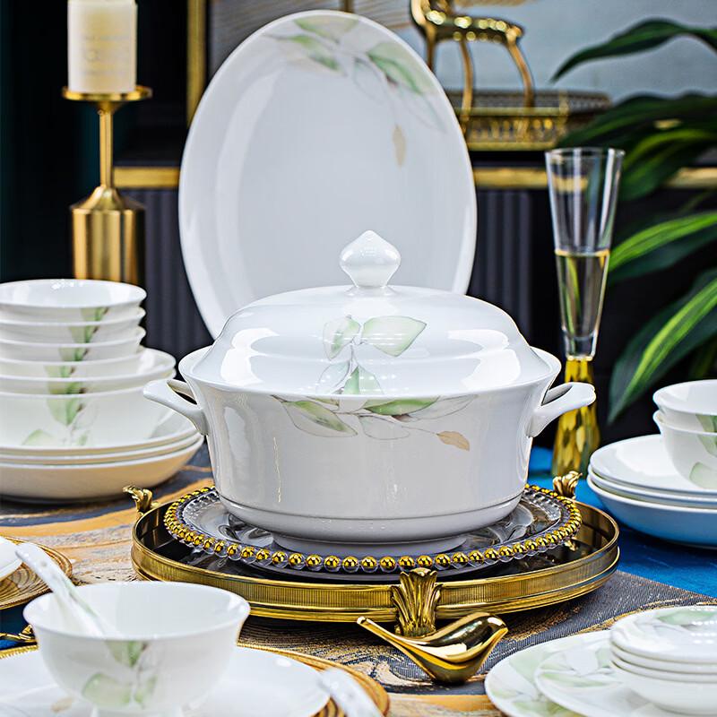 Фарфоровый столовый сервиз Jingdezhen Style на 56 предметов