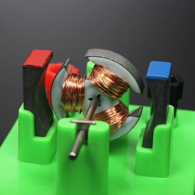 Модель двигателя постоянного тока открытого типа Электрический эксперимент Двигатель постоянного тока Физический учебный инструмент для образовательных целей