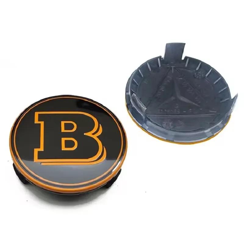 4Pcs 75mm Brabus Logo Car Emblem Wheel Center Hub Cap Accessories AMG Apple For Mercedes Benz W204 GLA GLC CLA W205 W203 W206