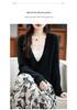 Autumn-Winter V-Neck Pure Wool Pullover: Women's Soft, Skin-Friendly Cashmere Knit Sweater.