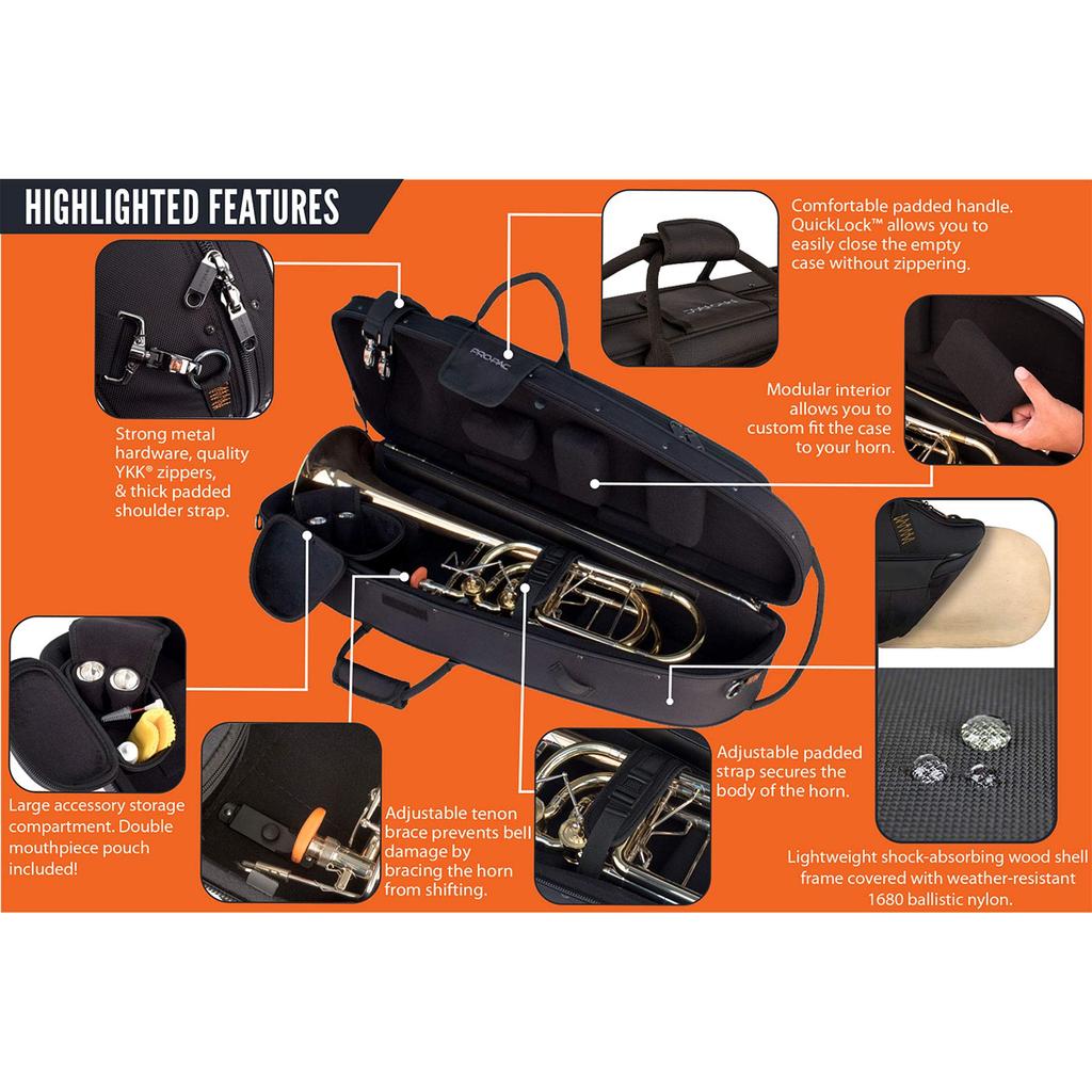 PROTEC Semi-hard case for bass trombone IPAC IP309CT black
