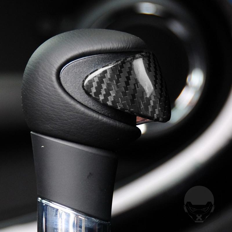 For BMW Mini R Chassis R55 R56 R57 R58 R59 R60 R61 Gear Shift Knob Handle Button 1 Piece Dry Carbon Fiber Cover Trim Accessory
