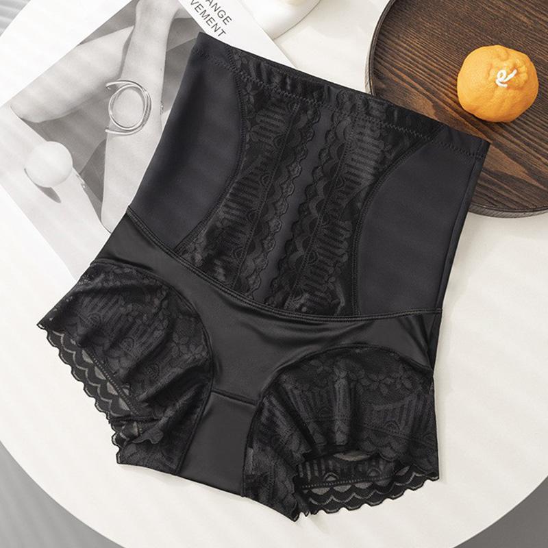 Женские корректирующие трусики больших размеров с высокой талией, кружевные бесшовные трусы с высокой талией, трусы, трусики