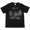Y2K High Street Style Street Hip Hop Short Sleeve Retro Black Top Rock Style Printed T-Shirt Men's Casual Loose Unisex