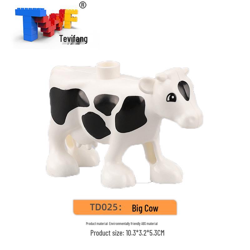 Крупные строительные блоки из частиц: Совместимые Игрушки для Обучения Животным Фермы Прерии Океана для Детей