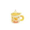 Cartoon Cute Bear Birthday Gift Ceramic Cup with Cover for Girls High Looking Home Mug Couple Souvenir
