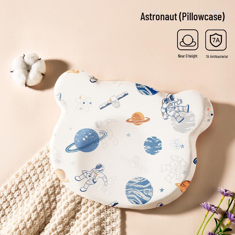 Memory Foam Baby Head Shaping Pillow for Newborns (0-12 Months) - All-Season Use