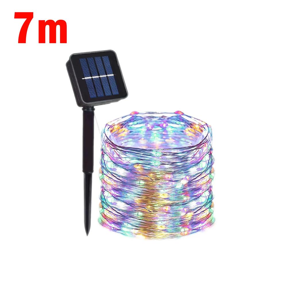 Solar LED Light String Outdoor Waterproof Flower Light Solar Garden Fairy Decoration Festival Party Atmosphere Color Light