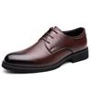 British Leather Business Men's Dress Shoes Fashion Casual Platform Brogue Shoes for Men Designer Soft-soled Wedding Shoes Male