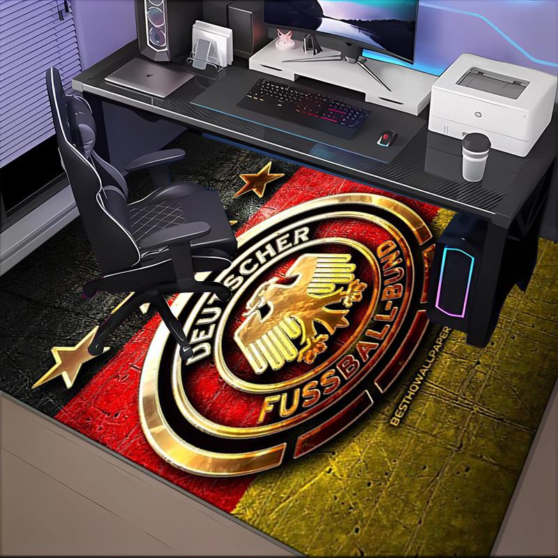 Germany Football Emblem Printed Office Carpet Chair Cushion Entryway Rug, Rugs for Living Room, Bedroom Christmas gifts