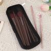 Portable Mesh Design Makeup Brush Travel Case Multipurpose with Zipper Beauty Tools Organizer Wash Storage Pouch Travel Use