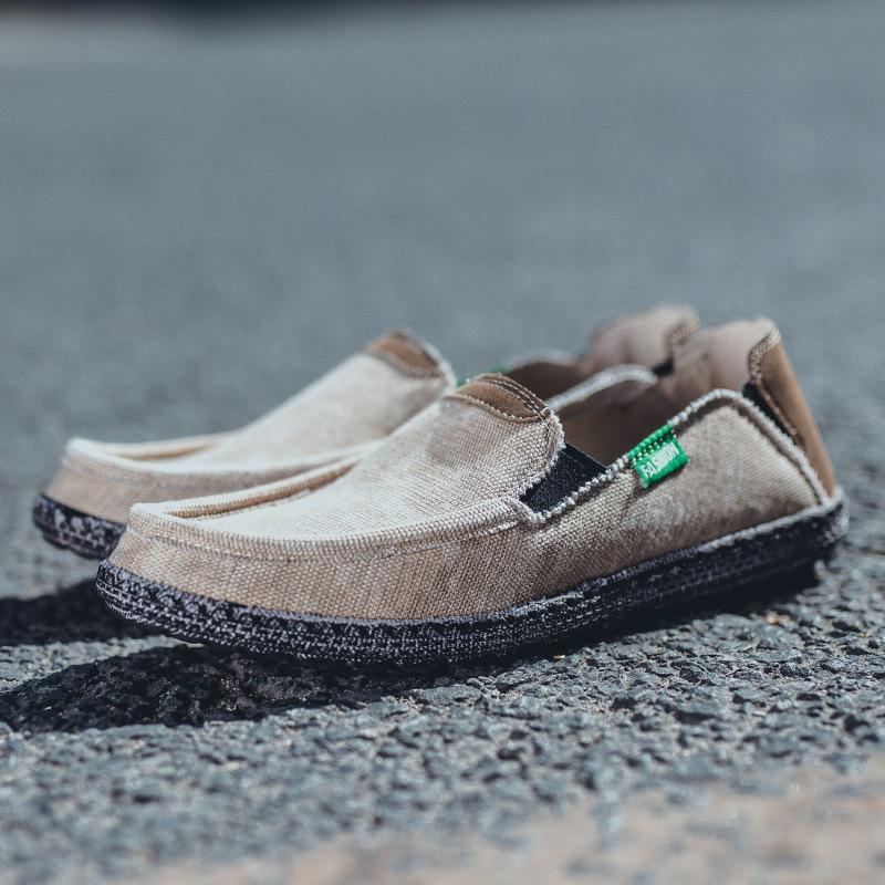 Кеды большого размера летние новые тканевые туфли земляной ретро ленивые повседневные туфли