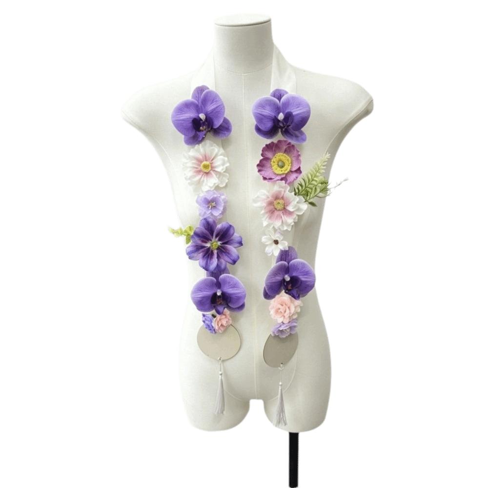 Silk Fabric Satin Flower Sash Satin Fabric Artificial Floral Garland  Party Decoration