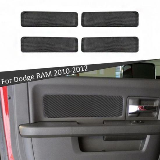 Carbon Fiber Inner Door Panel Trim Cover For Dodge RAM 1500 Crew Cab 2010-2012