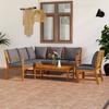 VidaXL Garden Lounge Set 5 Pcs with Cushion Solid Acacia Wood 3057777