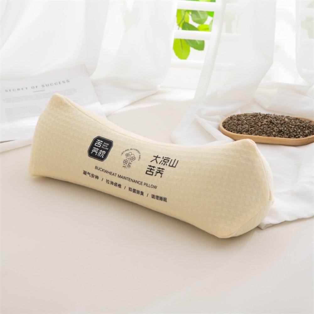 Breathable Buckwheat Husk Cervical Pillow Triangular/Cylindrical Sleep Pillow Adult