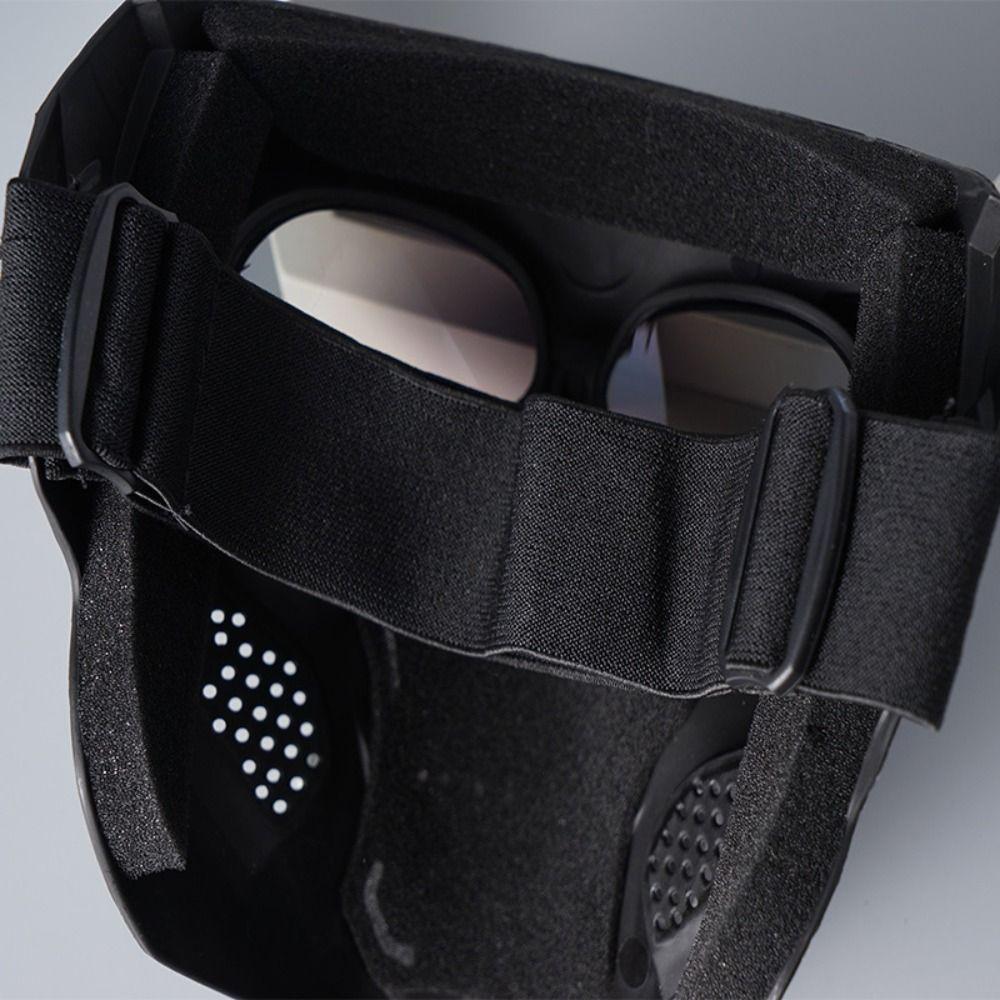 Зеркальная маска для лица, череп, очки в форме призрака, маска с черепами для мотокросса, маска для верховой езды, мотоциклетные очки