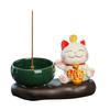 Creative Lucky Cat Incense Burner Chinese Style Aromatherapy Base  Home Decoration
