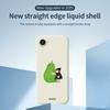 For iPhone 16e Case Hug Green Pear Pattern Printing Straight Edge TPU Phone Back Cover