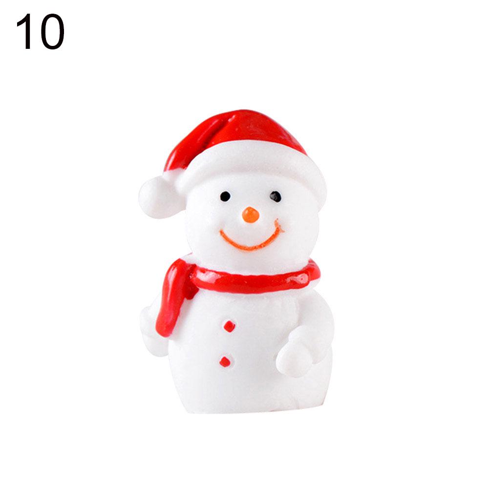 Мини-фигурка из смолы Рождественская елка Клаус DIY Садовая фея Санта Снеговик Украшения MIT