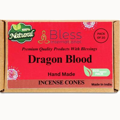 Bless-International Dragon Blood 100%-натуральные-благовония-конусы ручной работы-обработанные вручную-органические-без-химии-для-очищения-расслабления-позитивности