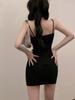 Черное ажурное платье на подтяжках, женское летнее платье Pure Desire в стиле с висячим вырезом, повседневная короткая юбка с запахом ягодиц