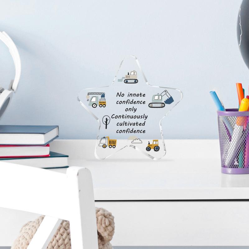 Pentagram Acrylic Souvenirs for Students Desktop Living Room Decorative Ornaments